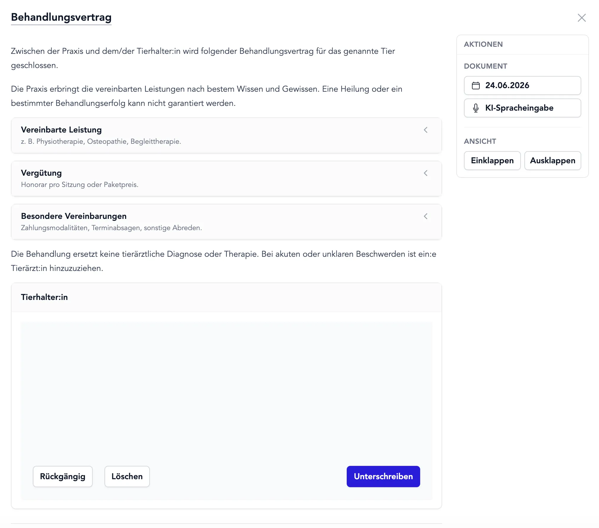 Strukturierte Vertragsverwaltung