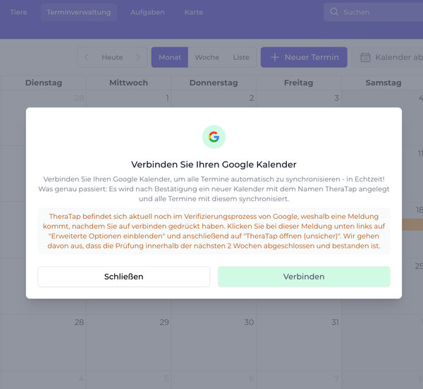 Google-Kalender-Synchronisation