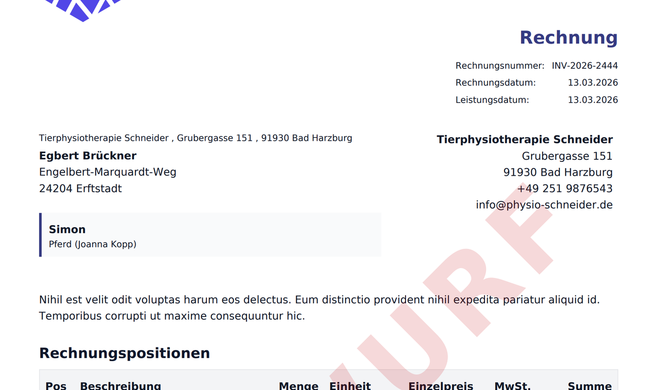 TheraTap GOT-Abrechnung