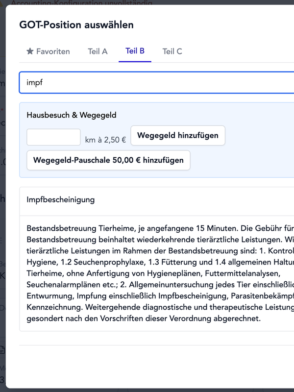 Notdienst & Wegegeld