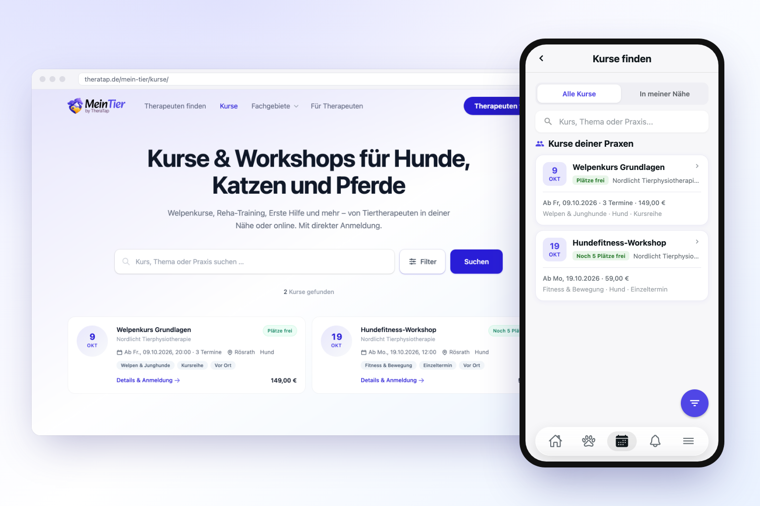 Neu in TheraTap: Kurse & Workshops – jetzt auf Anfrage