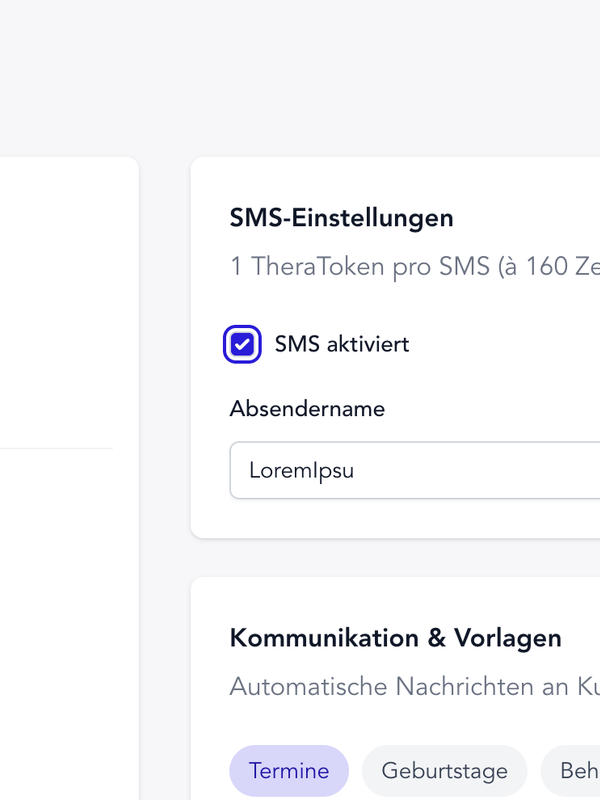 SMS-Erinnerungen