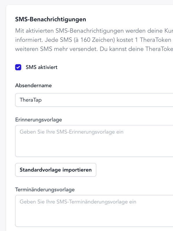 SMS-Erinnerungen