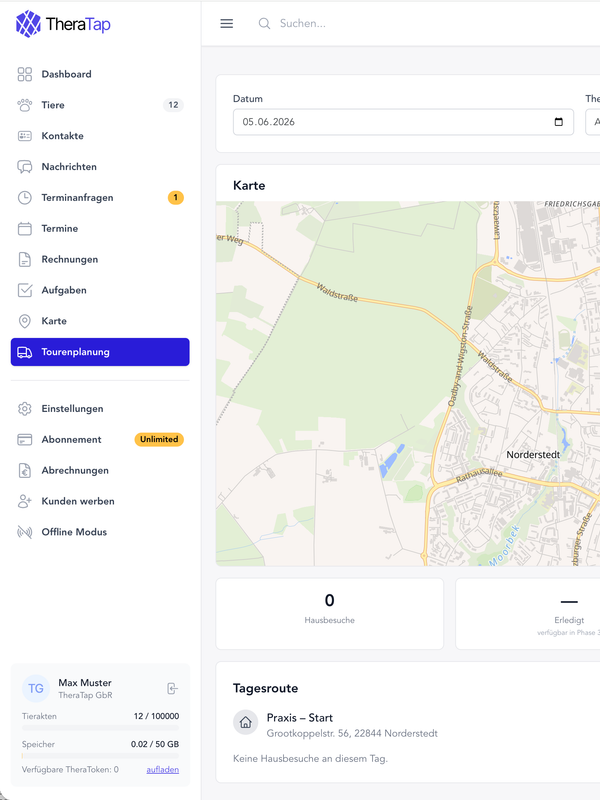 Integrierter Routenplaner